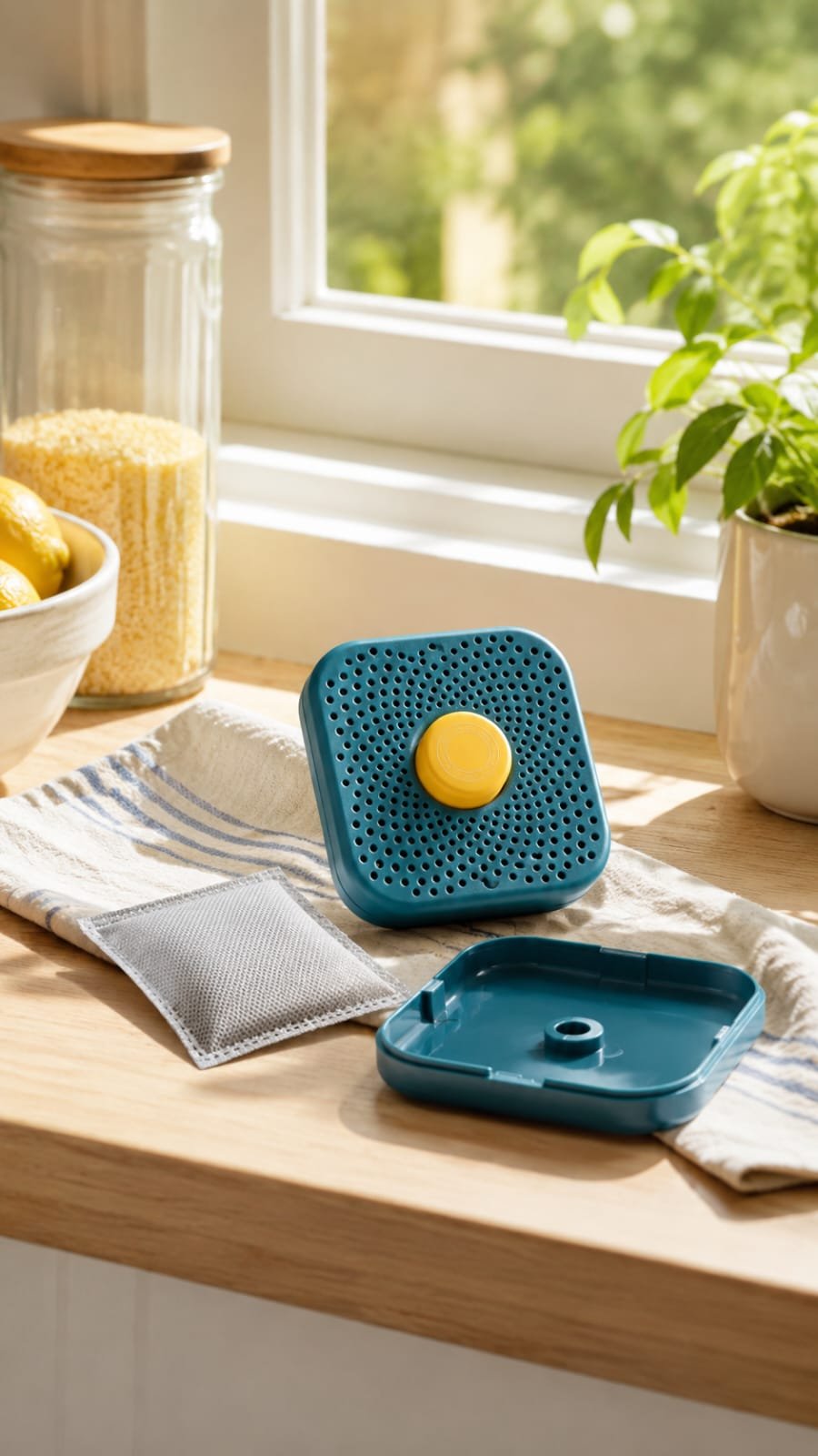 Odor absorber installed in fridge
